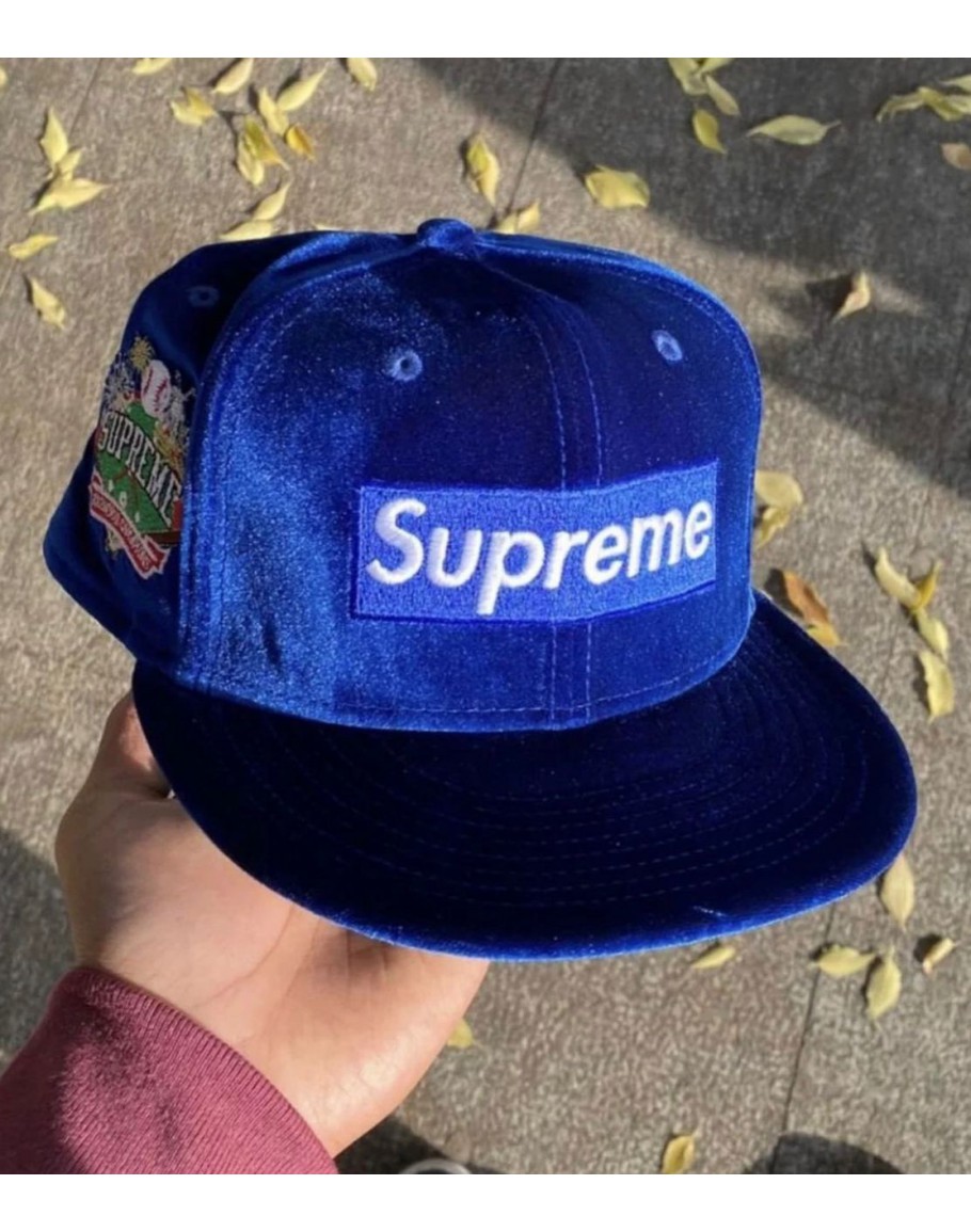 Supreme Velour Box Logo New Era Cap